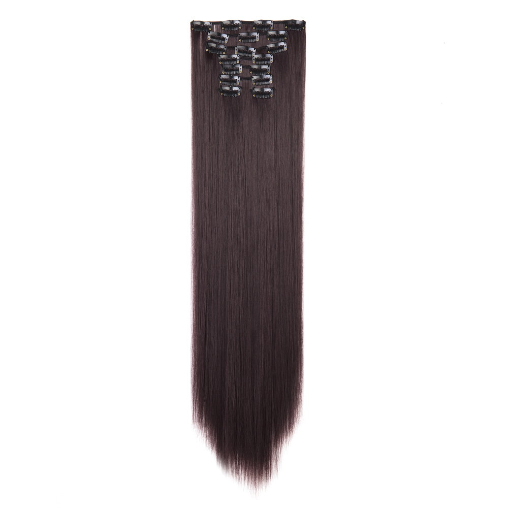 Women Long Wavy Curly Straight Full Head Clip-In 8Pcs Hair Extensions Hairpieces - Picture 75 of 79
