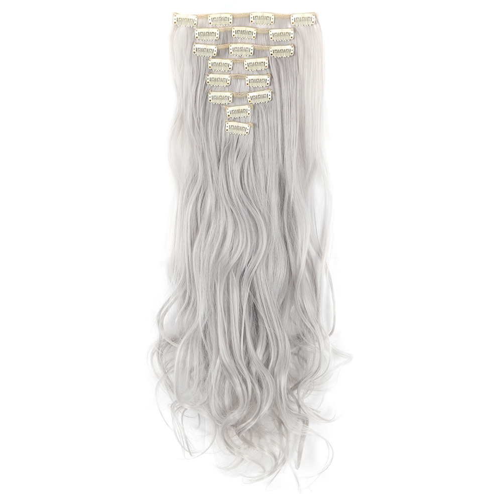 Women Long Wavy Curly Straight Full Head Clip-In 8Pcs Hair Extensions Hairpieces - Picture 76 of 79