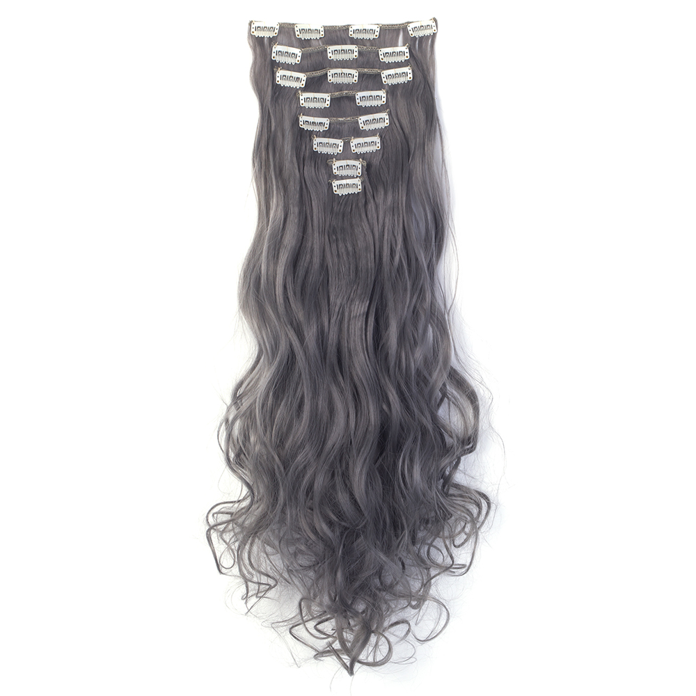 Women Long Wavy Curly Straight Full Head Clip-In 8Pcs Hair Extensions Hairpieces - Picture 79 of 79