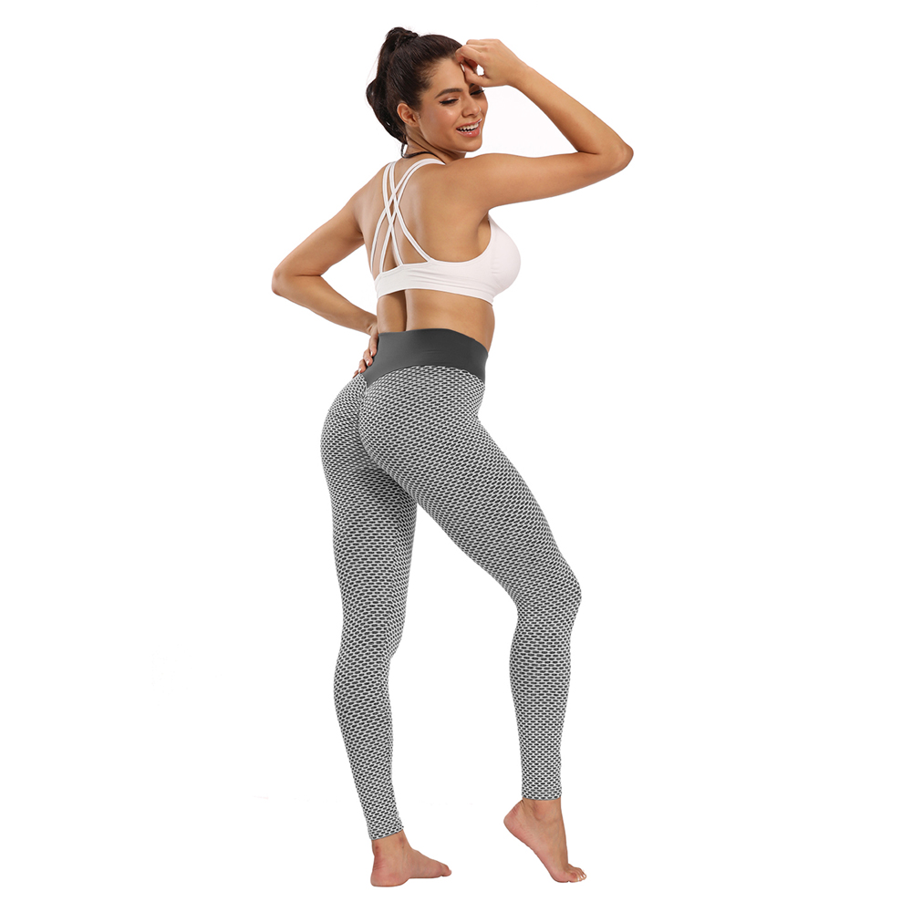 Women Anti-Cellulite Yoga Pants Scrunch Butt Lift Leggings Textured Trousers PP2