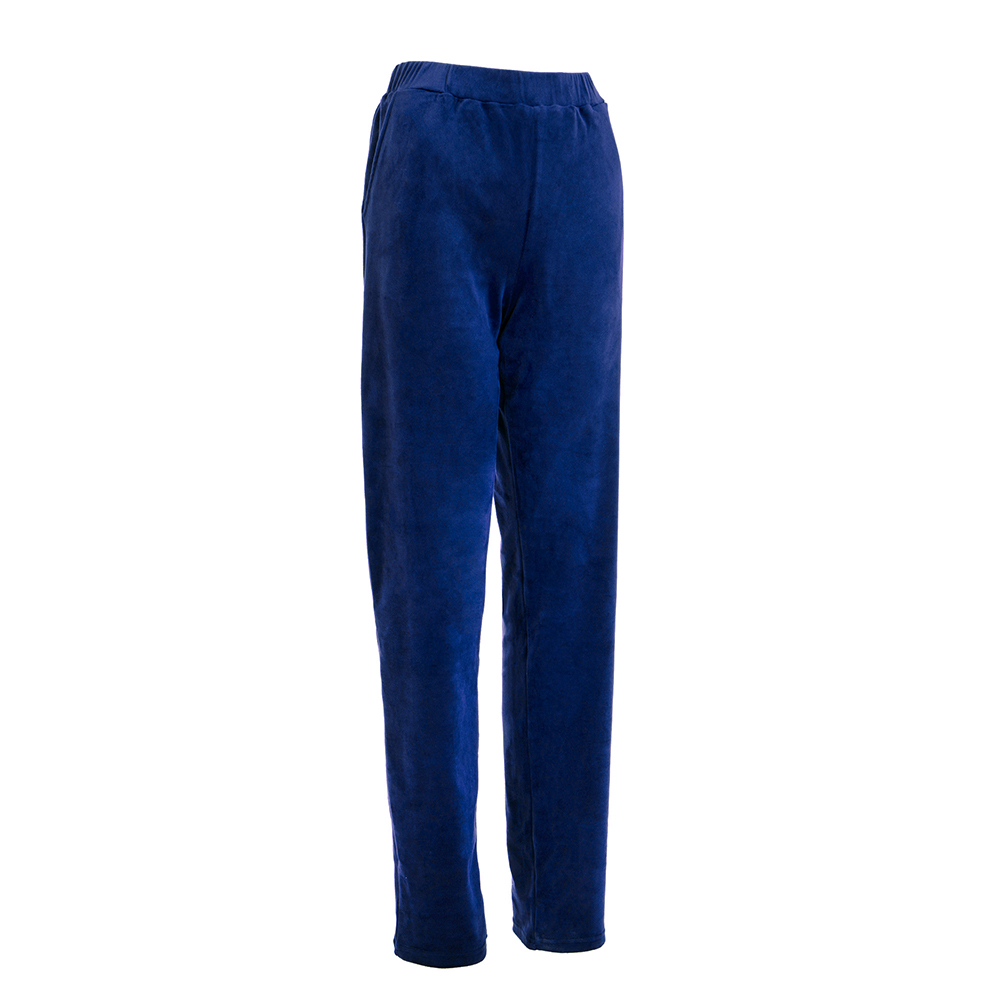 New Women Velvet Track Long Pant Warm Workout Pockets