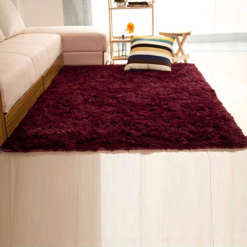 New Fluffy Plush Rugs Cushion Non-Slip Bedroom Floor Rugs Carpet Living Room Mat - Picture 14 of 18