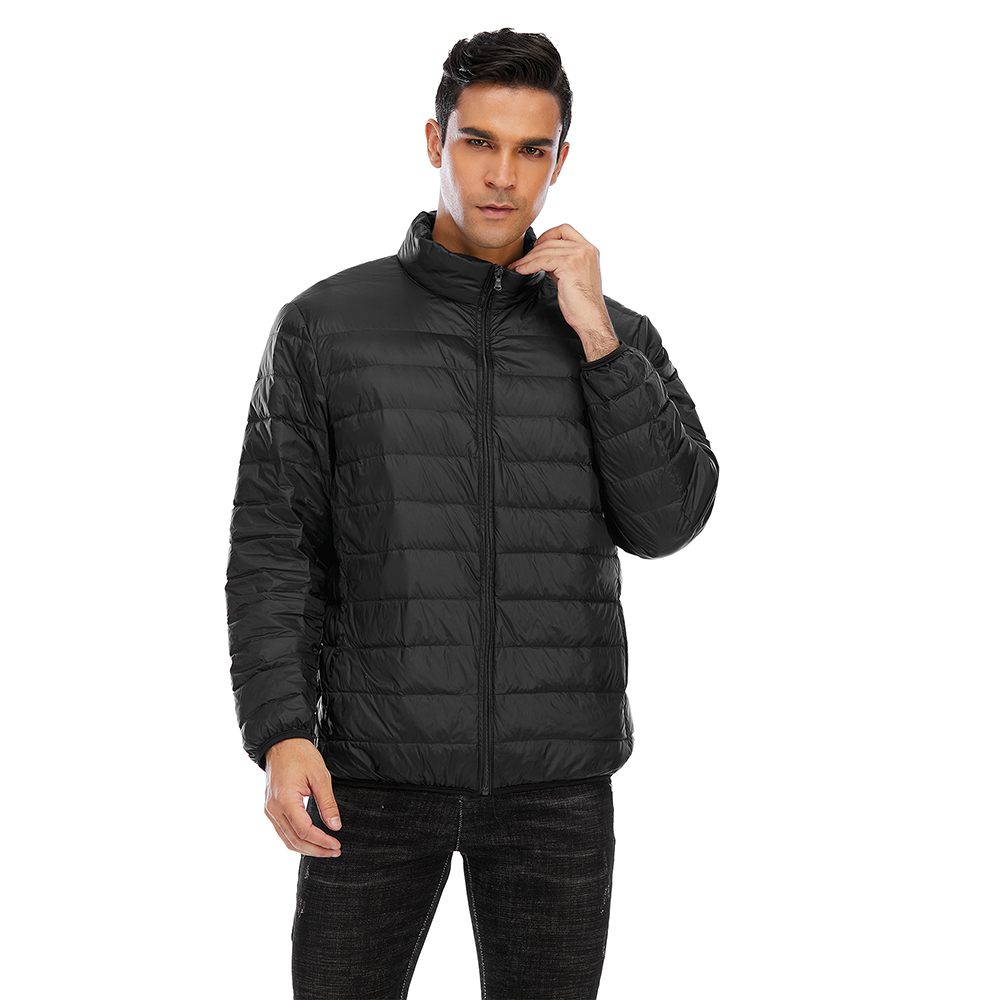 New Men Ultra Light Packable Down Jacket Hooded Slim Down Outerwear Fashion Coat eBay