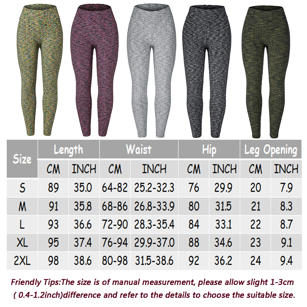 Pants Ruched Lift Textured Women Scrunch Butt Compression TIKTOK Booty Leggings - Picture 66 of 70