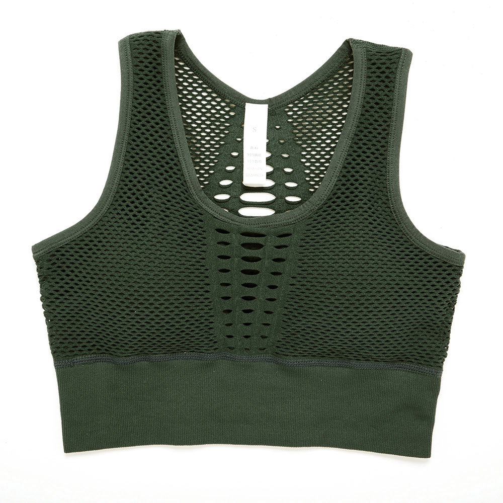 Women Padded Sports Bra Crewneck Yoga Underwear Bust Tops Running Vest Bras - Picture 16 of 23