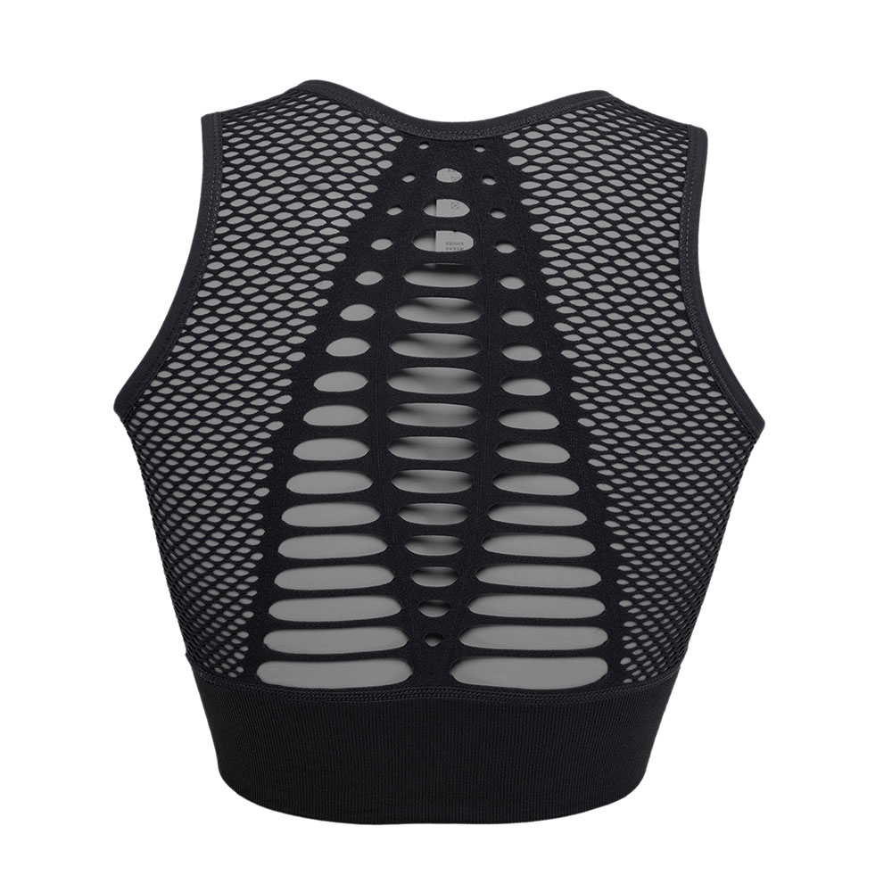 Women Padded Sports Bra Crewneck Yoga Underwear Bust Tops Running Vest Bras - Picture 23 of 23
