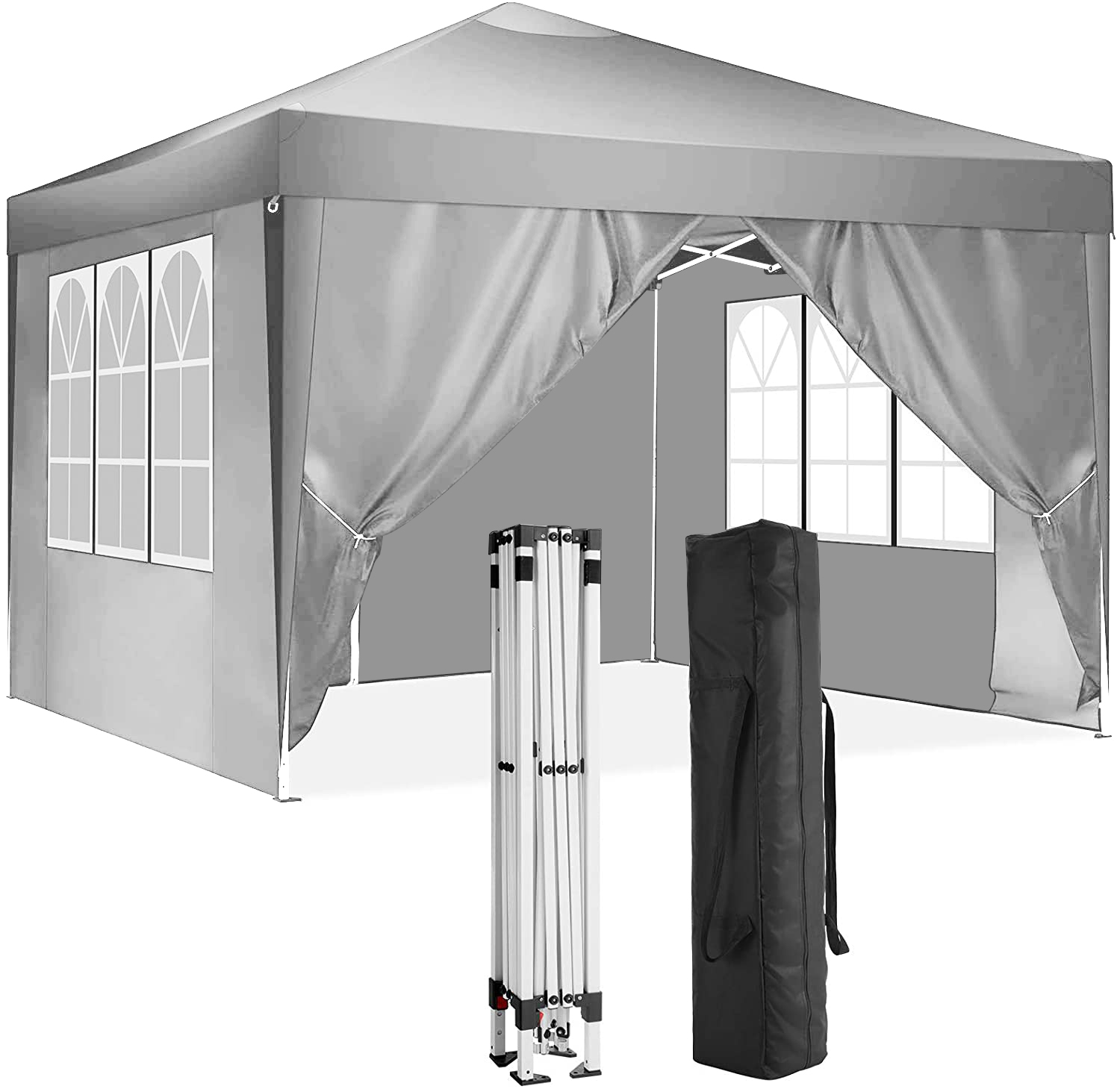 Details about   10' x 10' EZ Pop Up Canopy Tent Folding Wedding Party Tent Gazebo 4 Sidewalls 4 