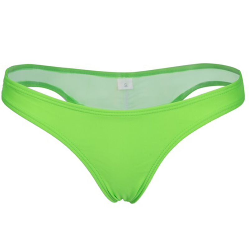 Women Bikini Triangle Thong Bottom G-Cheeky Ruched Swimwear Casual Underwear NSS - Picture 9 of 16