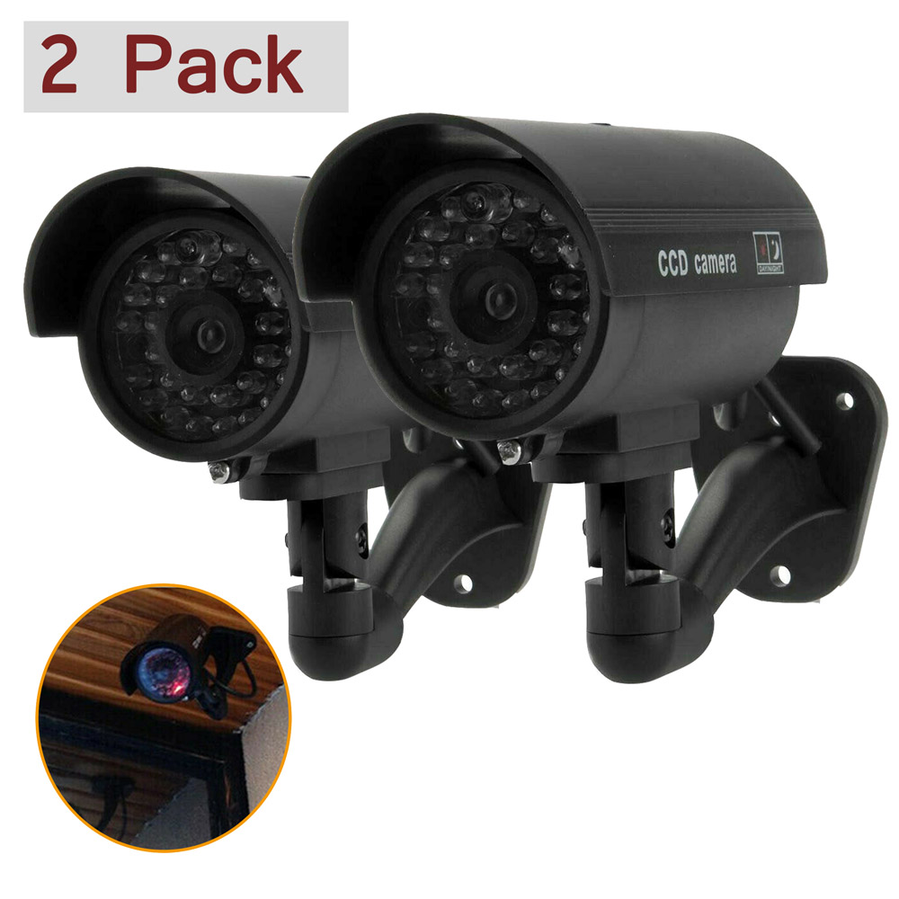 Outdoor Indoor Fake Dummy Surveillance Security Camera CCTV Record Light Home IR