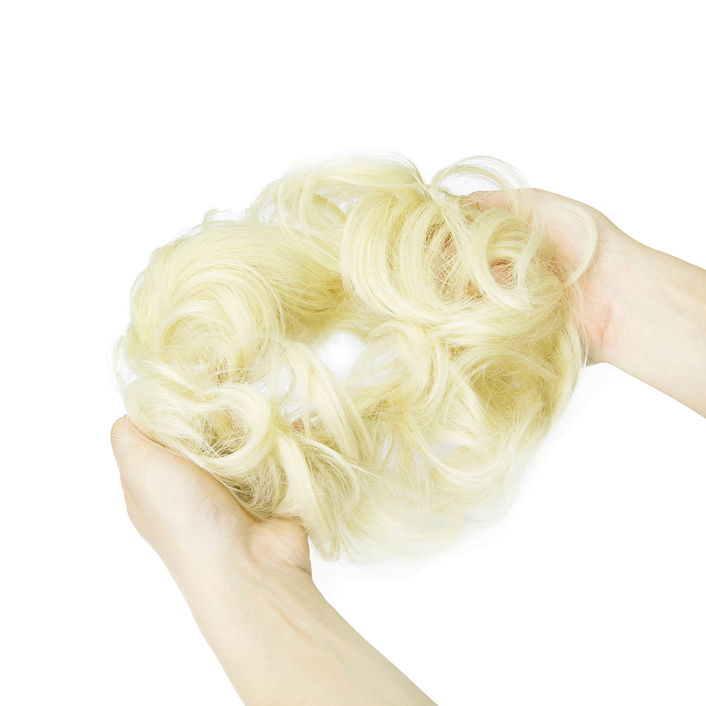 US Ladies Curly Messy Bun Hair Piece Hair Extensions Up Do Scrunchie Chignon YJ - Picture 19 of 74