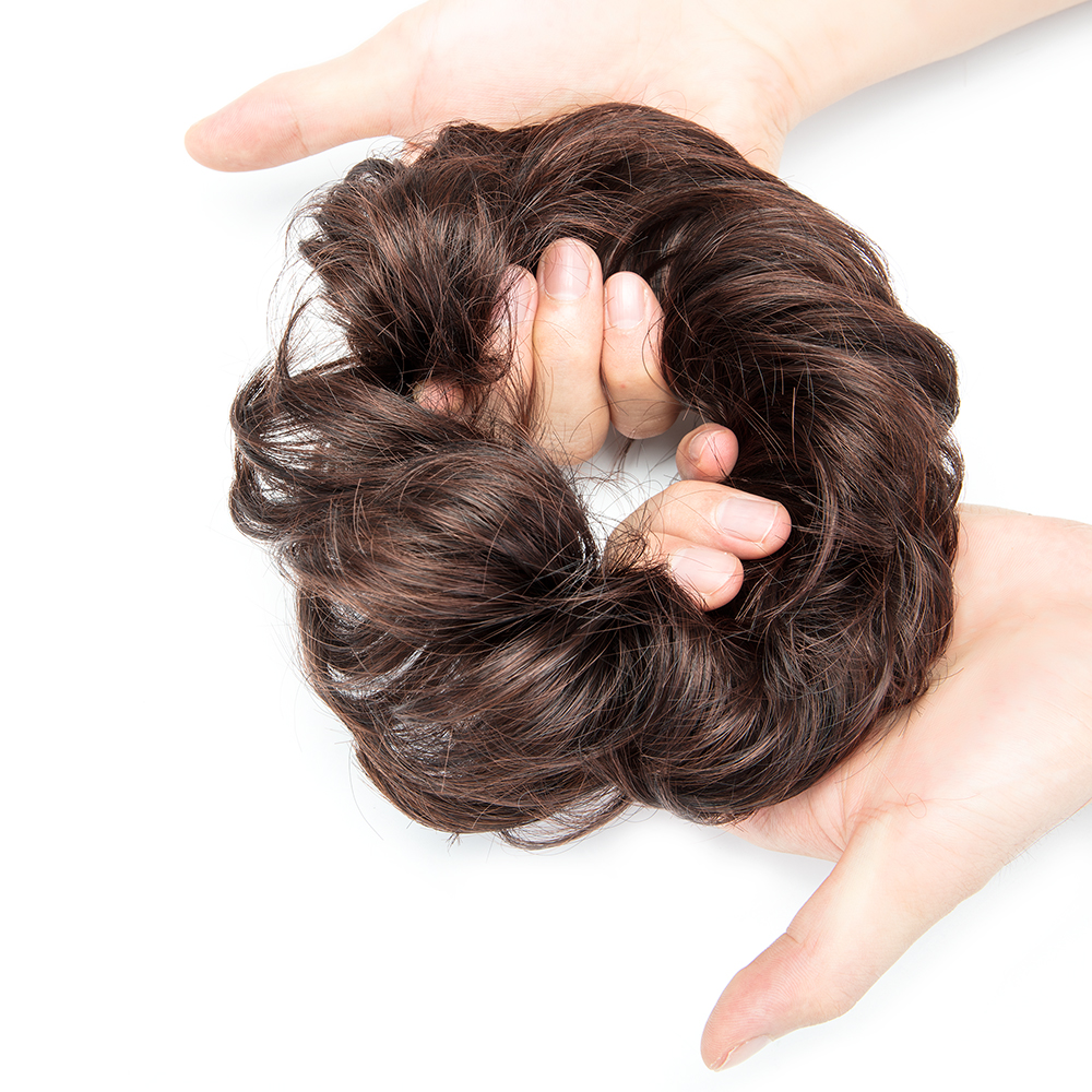 US STOCK 40g Curly Updo Curly Messy Bun Chignon Hair Extension Updo Scrunchie YJ - Bild 8 von 25
