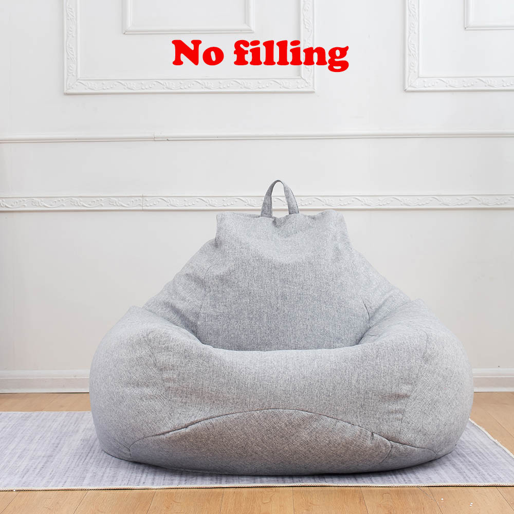 NEW Large Beanless Bean Bag Chair Sofa Lazy Lounger Cover Indoor Home Comfy  US