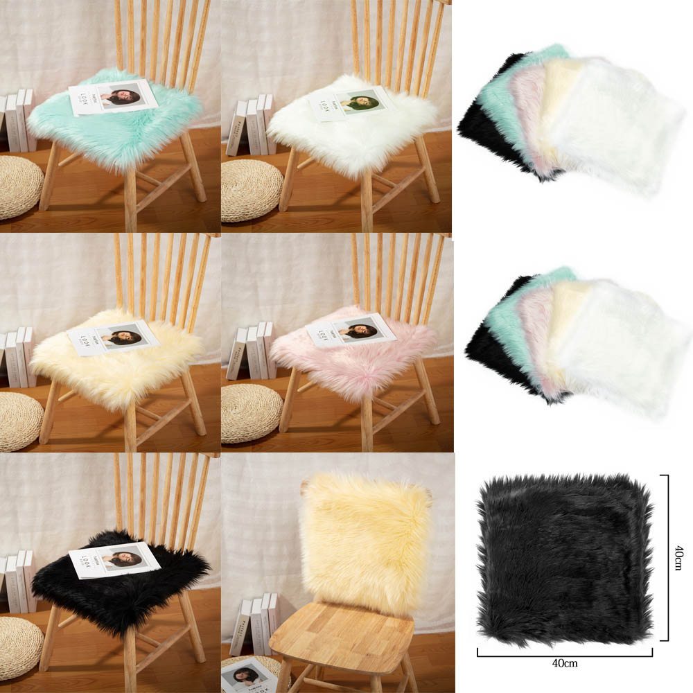 Fluffy Fur Plush Pillow Case Shaggy Home Sofa Chair Decor Cushion Cover Throw US