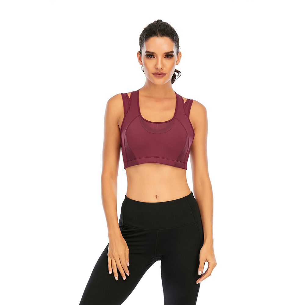 Women Running Sports Bra Yoga Gym Workout Vest Crop Tops Shapewear Swim Bra L/P