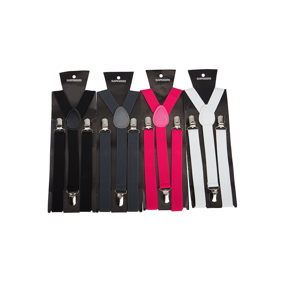 Kilshye Suspenders Men Y Back Suspender Adult Adjustable Suspenders Strap  Strong Clip Braces for Man (B- Blue)
