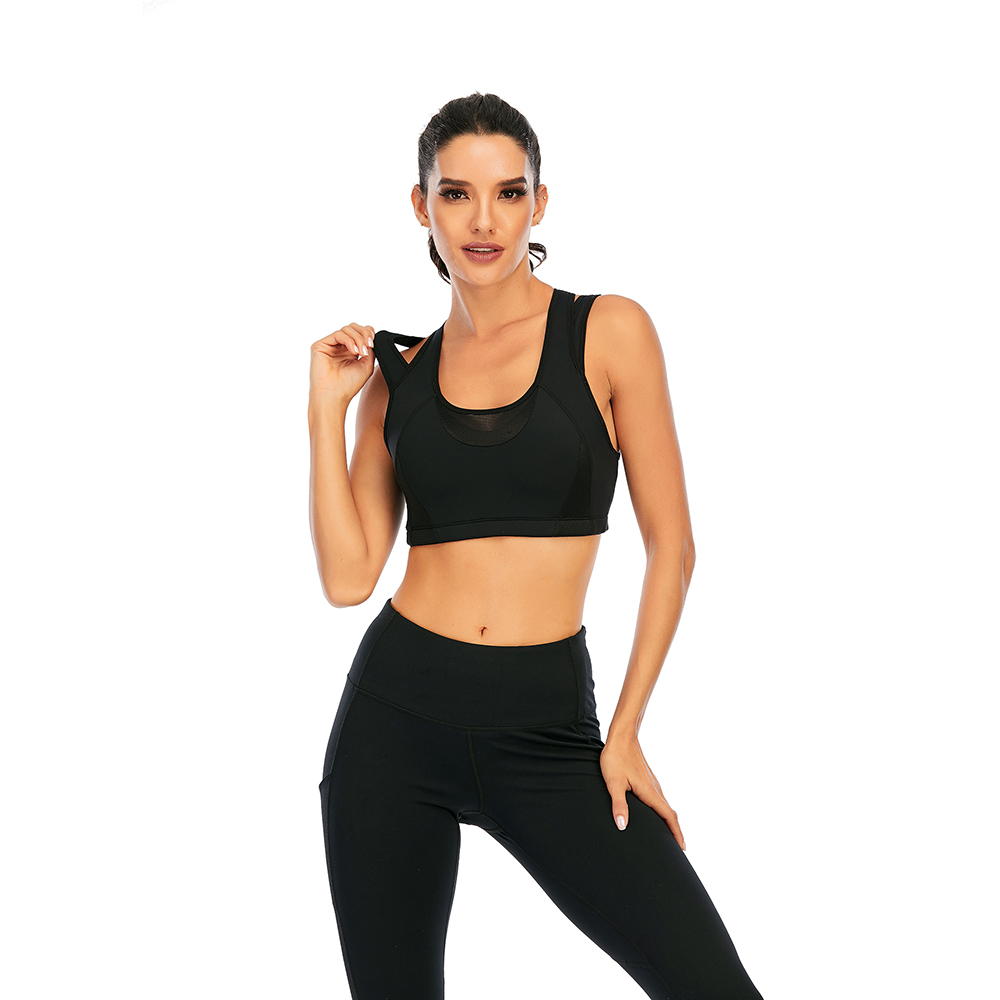 US Women Sports Bra Seamless High Impact Support Vest Yoga Gym Workout Fitness - Picture 15 of 21