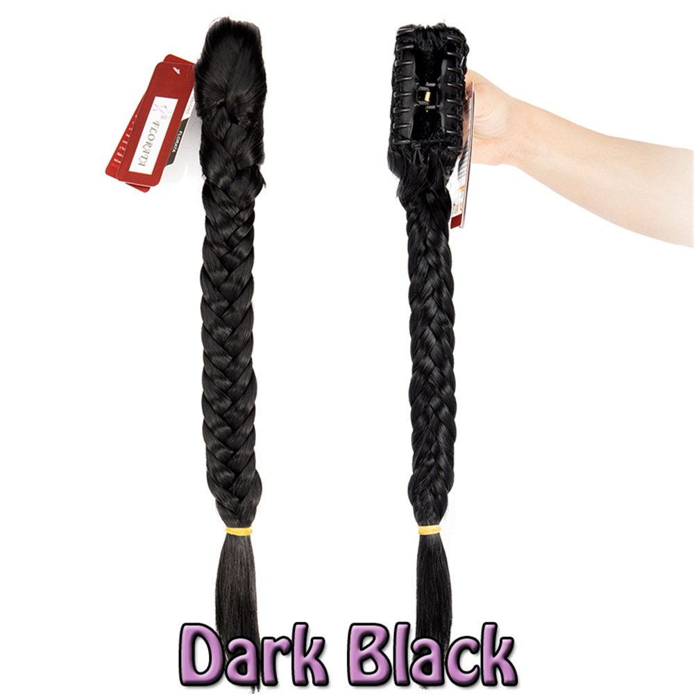 21/24'' Braided Ponytail Clip Drawstring Long Synthetic Hair Thick Ponytail Wigs - Picture 22 of 30