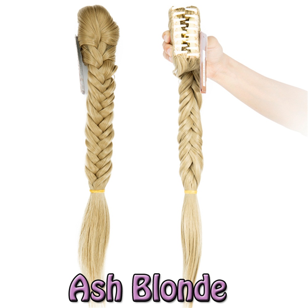 21/24'' Braided Ponytail Clip Drawstring Long Synthetic Hair Thick Ponytail Wigs - Picture 25 of 30
