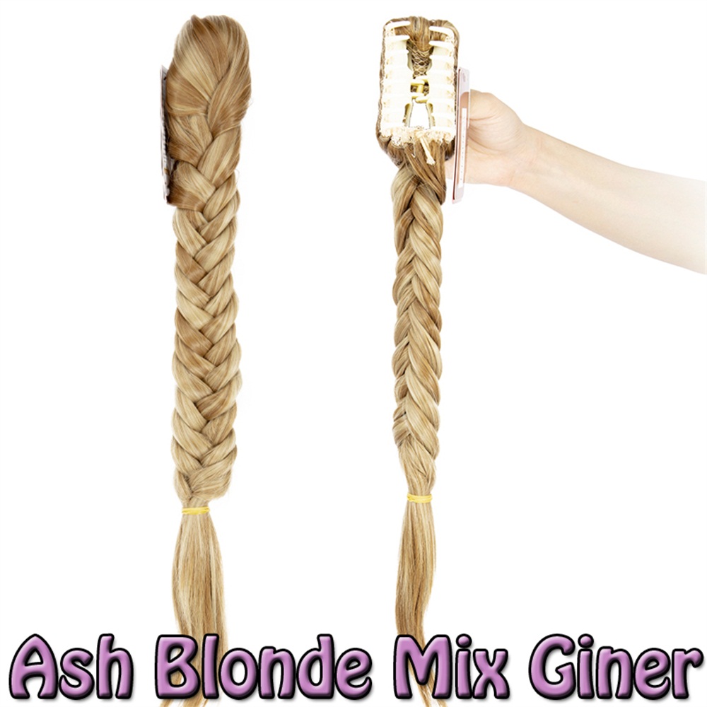 21/24'' Braided Ponytail Clip Drawstring Long Synthetic Hair Thick Ponytail Wigs - Picture 26 of 30