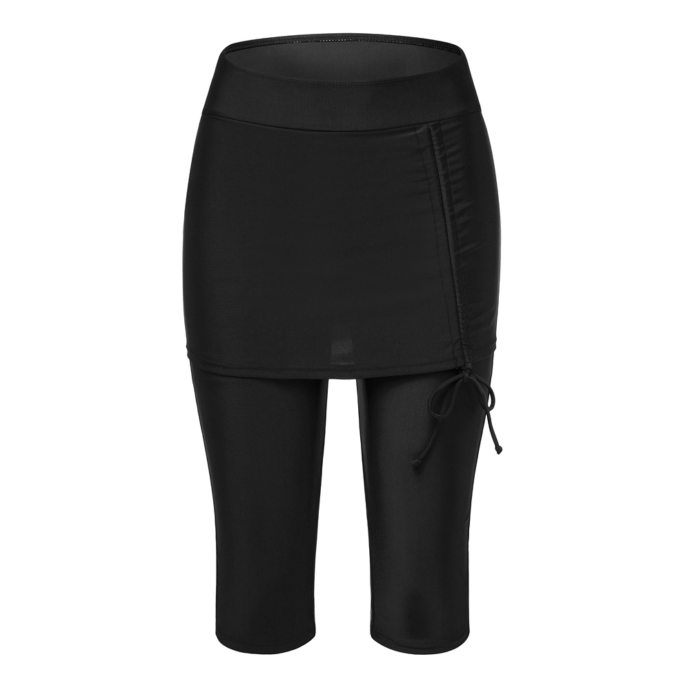 2021 Skirted Swim Capris Women Layered 