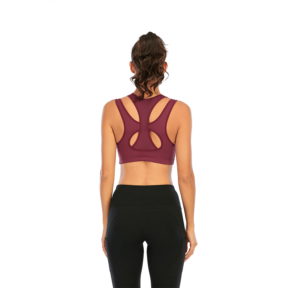 Women Sports Bra High Impact Walkout Crop Tops Longline Racerback Yoga Bra  Hot