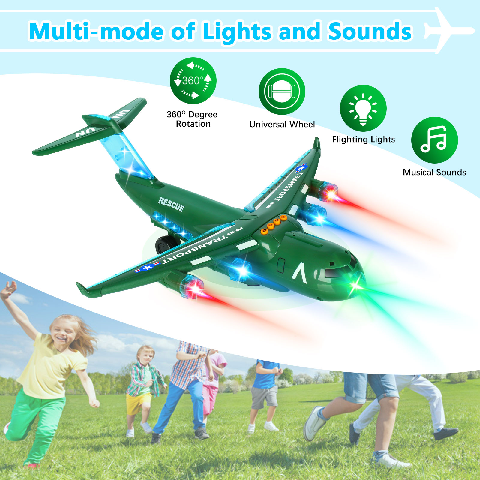 Toys Airplane for Boys Girls, 360 Degree Rotation Airplane with Remote Control - Picture 9 of 21