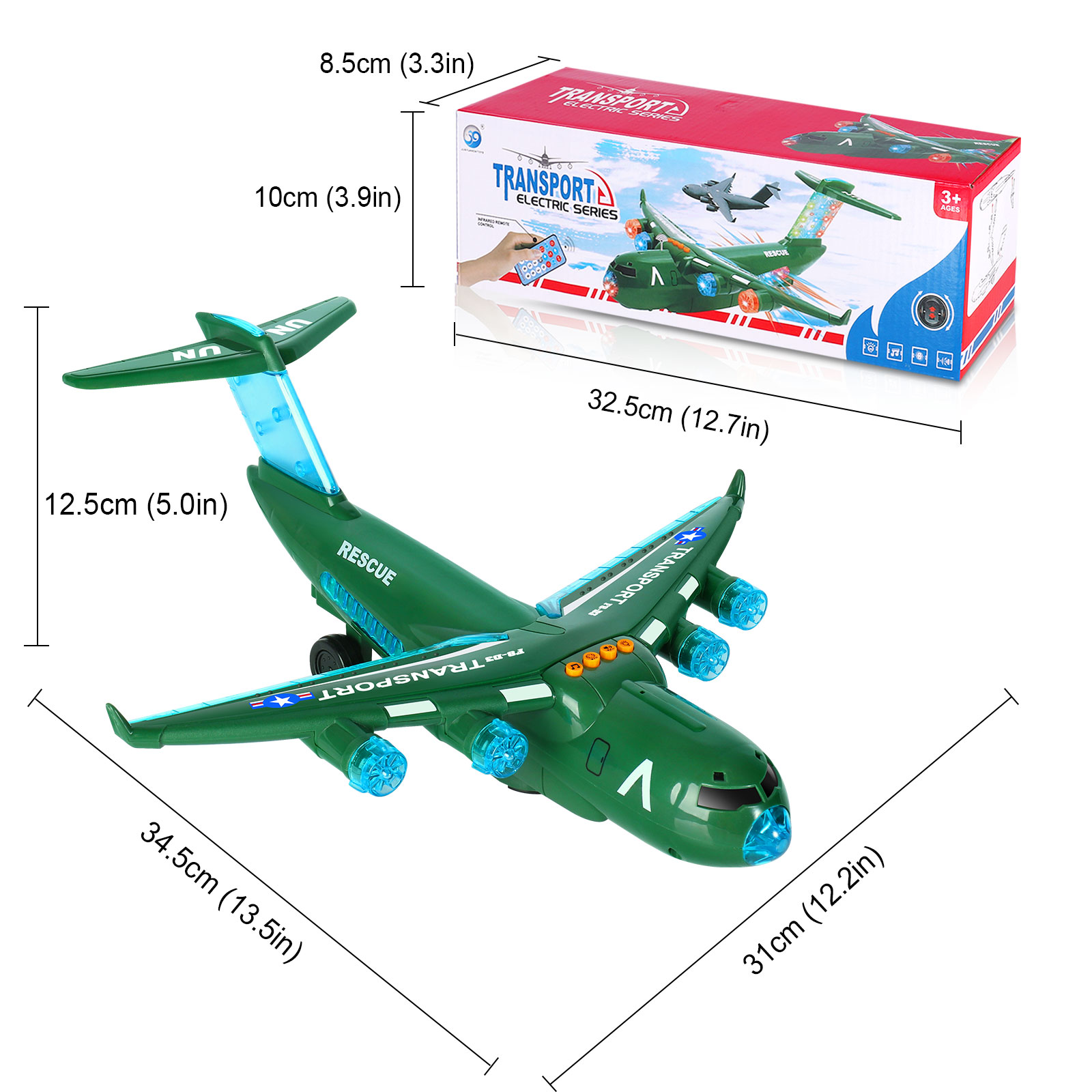 Toys Airplane for Boys Girls, 360 Degree Rotation Airplane with Remote Control - Picture 14 of 21