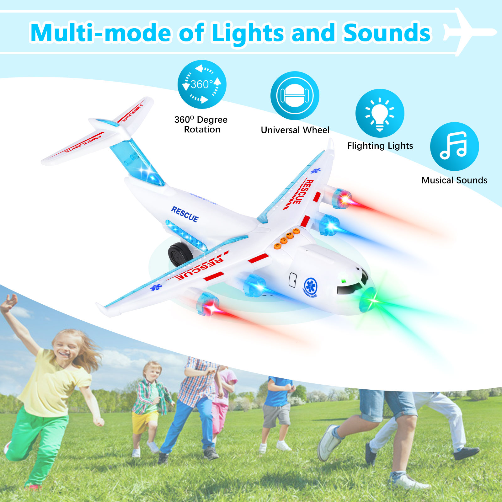 Toys Airplane for Boys Girls, 360 Degree Rotation Airplane with Remote Control - Picture 16 of 21