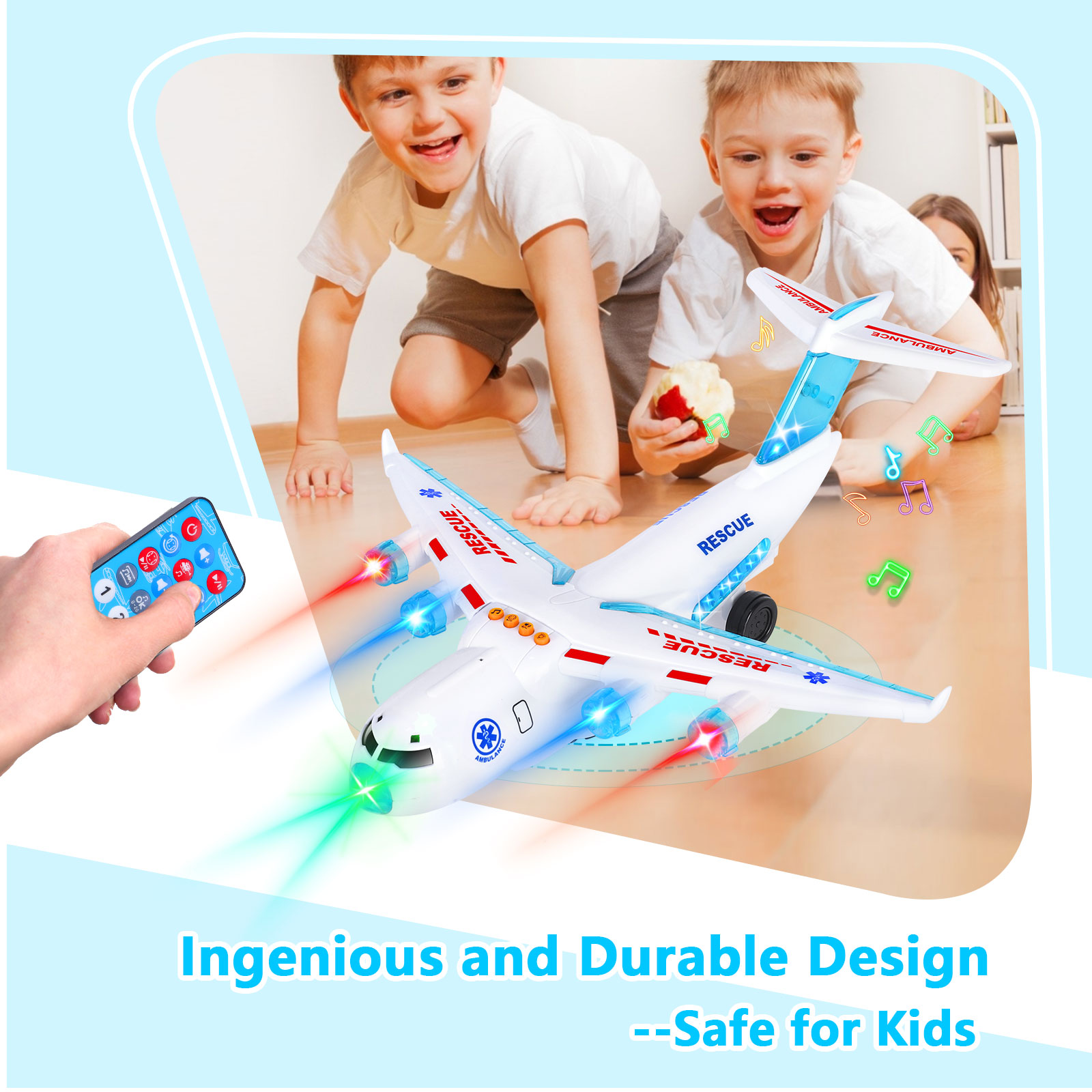 Toys Airplane for Boys Girls, 360 Degree Rotation Airplane with Remote Control - Picture 19 of 21