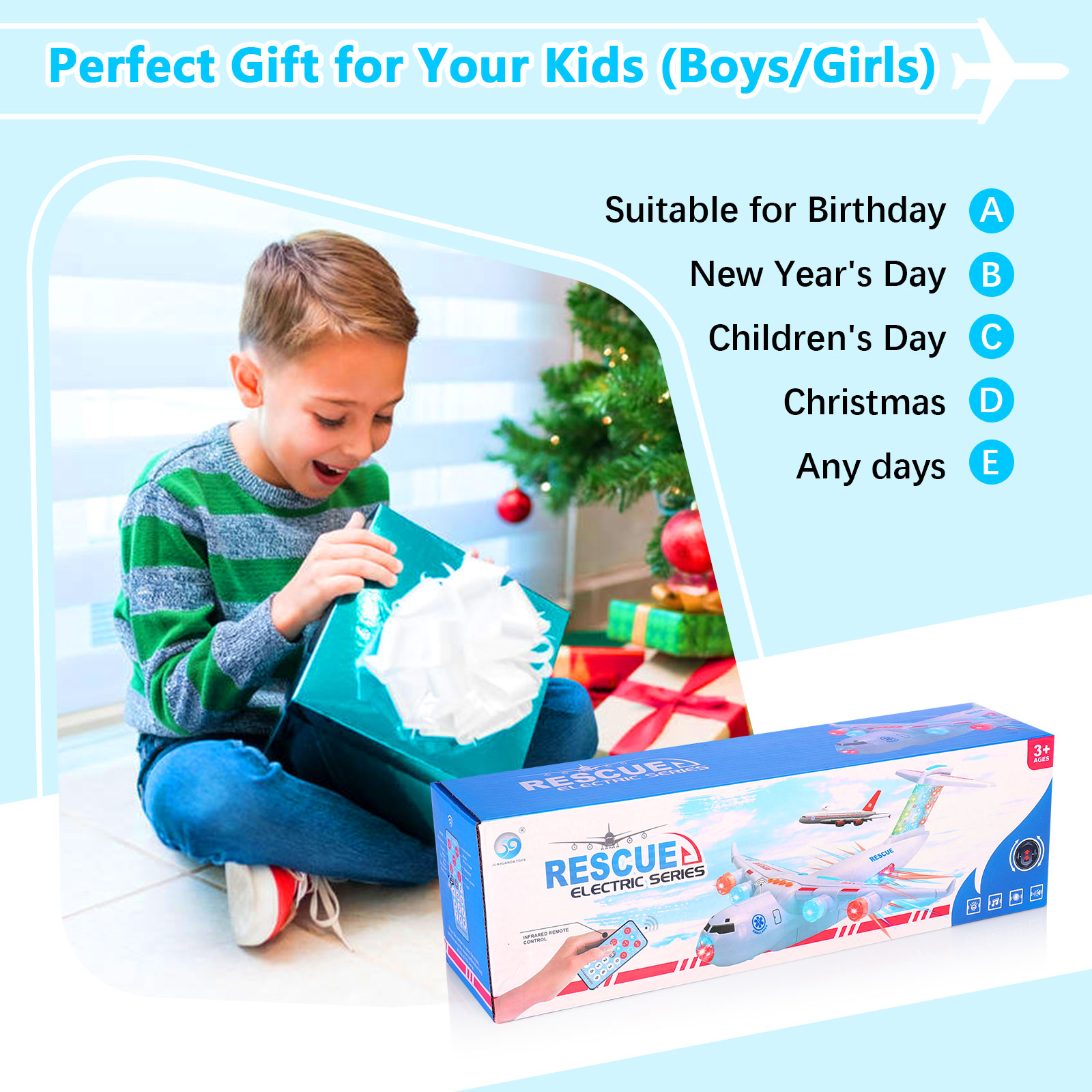 Toys Airplane for Boys Girls, 360 Degree Rotation Airplane with Remote Control - Picture 20 of 21