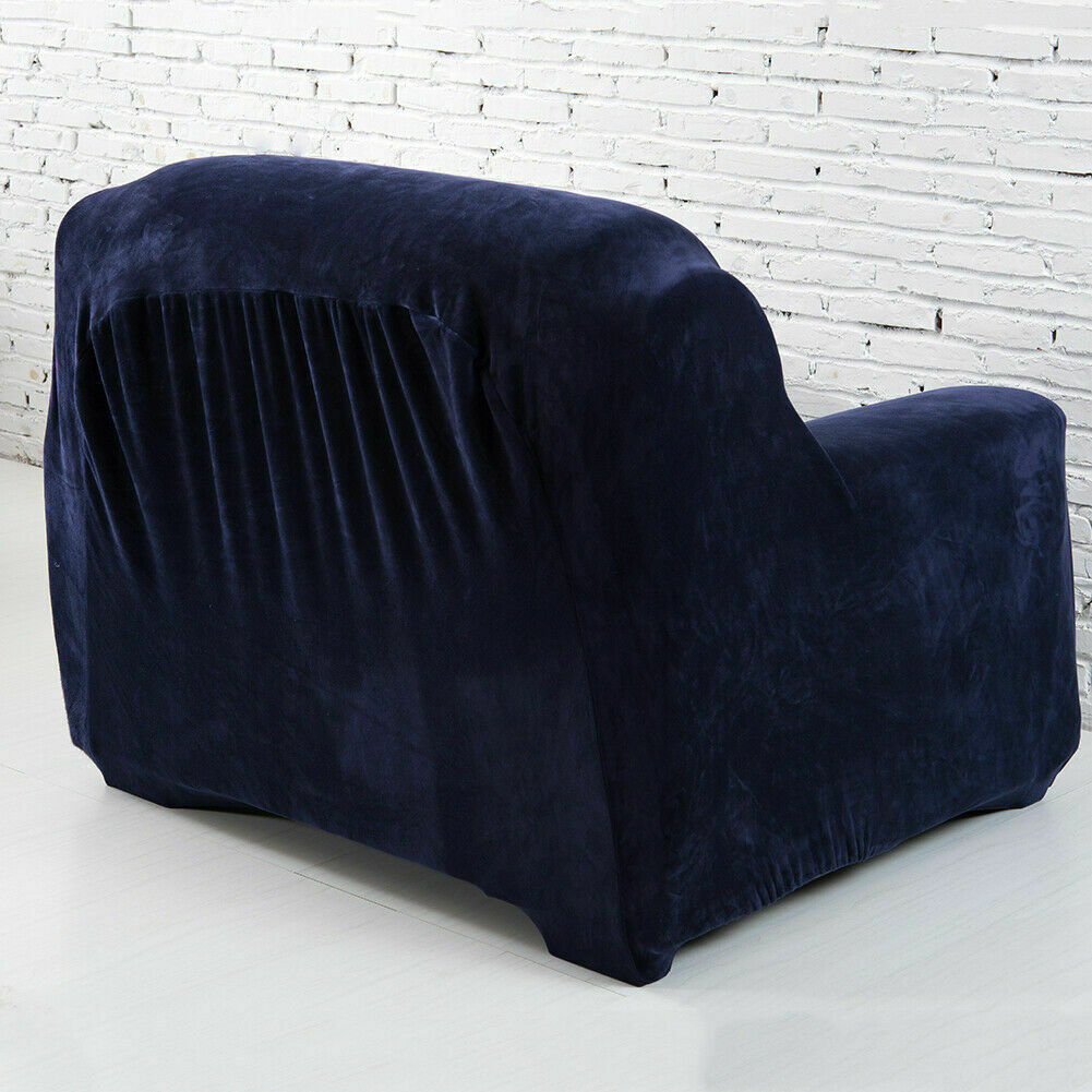 Dicke Samt Sofabezug Stretch 1/2/3/4 Sitz Couch Slipper Möbelschutz - Bild 18 von 74