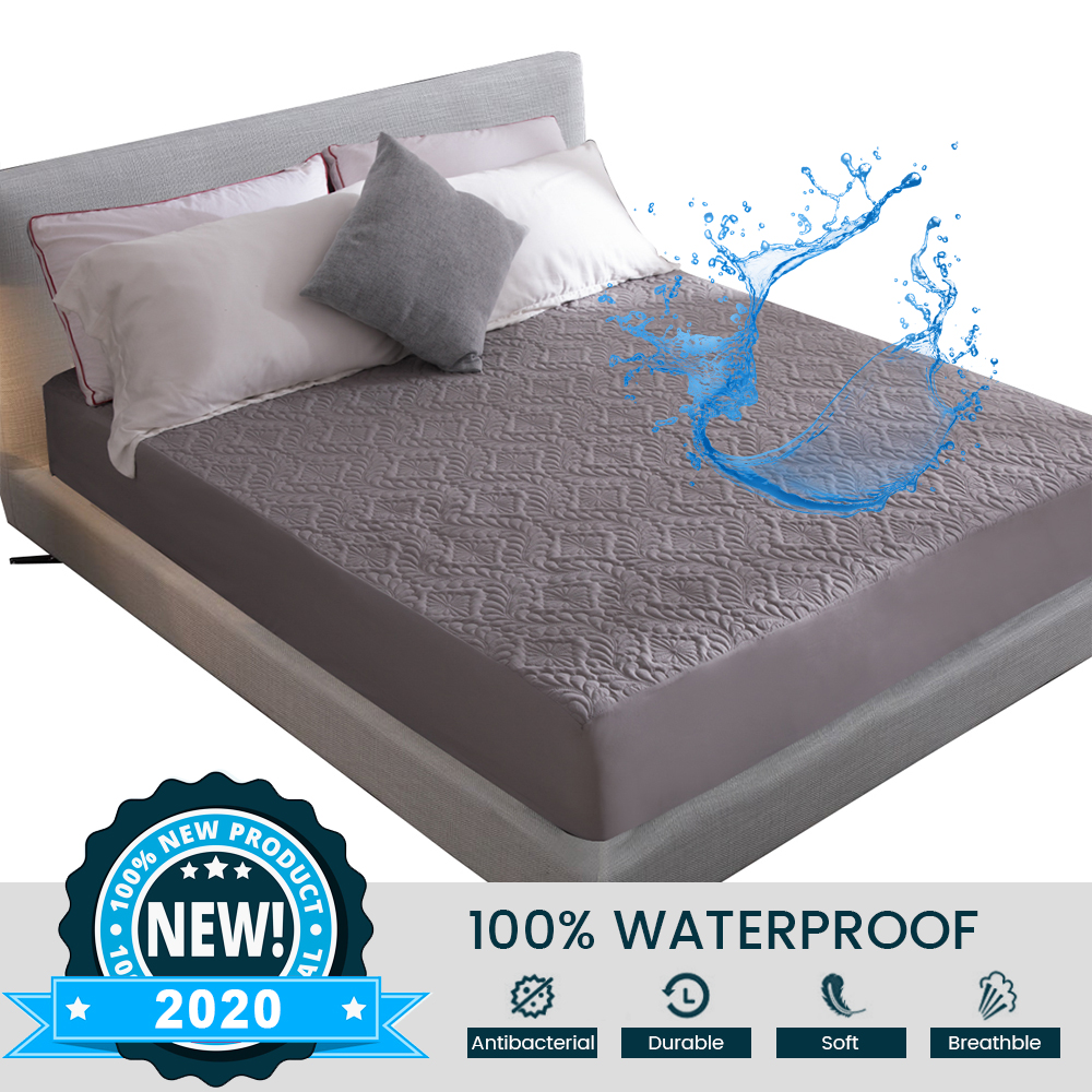 Waterproof Mattress Protector Cover Pad Fitted Bed Sheet Breathable Anti-Dust 