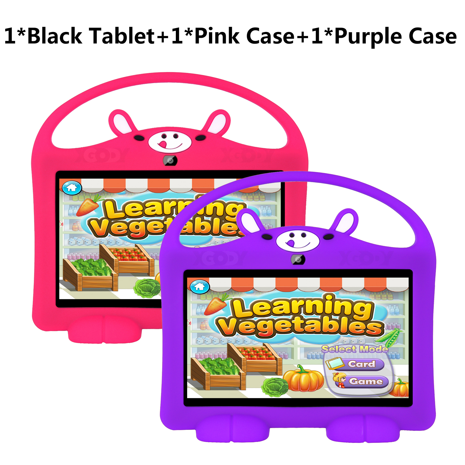 Tablet+Pink Case+Purple Case