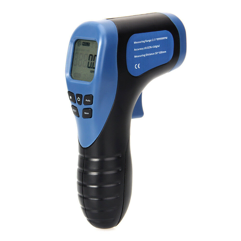 Digital Tachometer Tool Laser Photo Non Contact RPM Tach Meter Motor