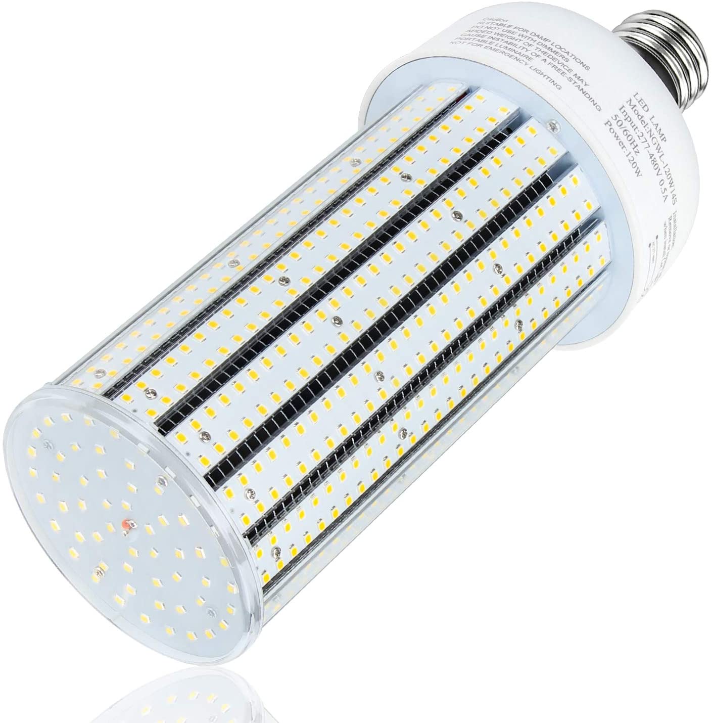 480 Volt LED Corn Cob Light Bulbs 120W 15317LM E39 Mogul Base 5000K