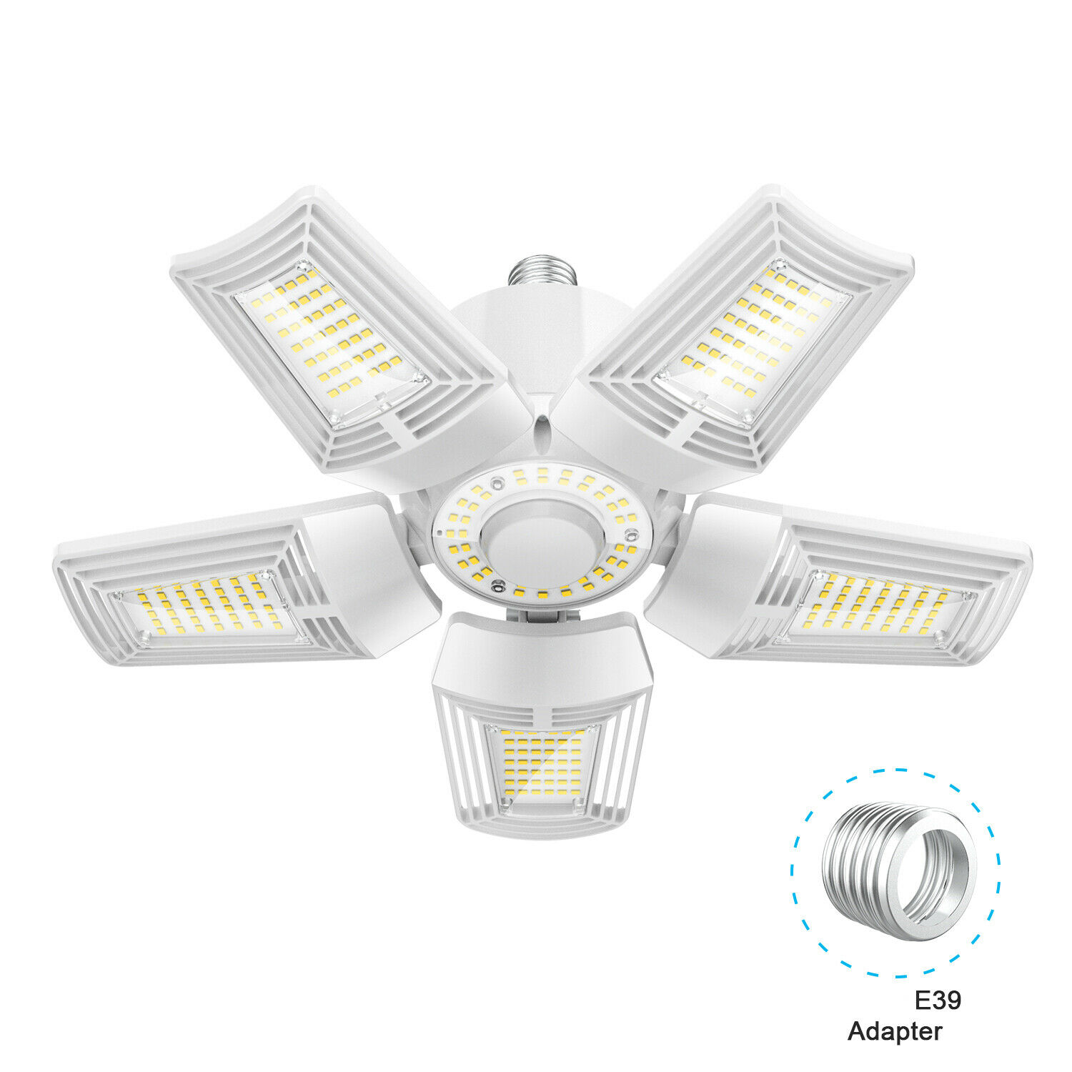 100W Deformable LED Garage Light 12000LM Super Bright Shop Ceiling