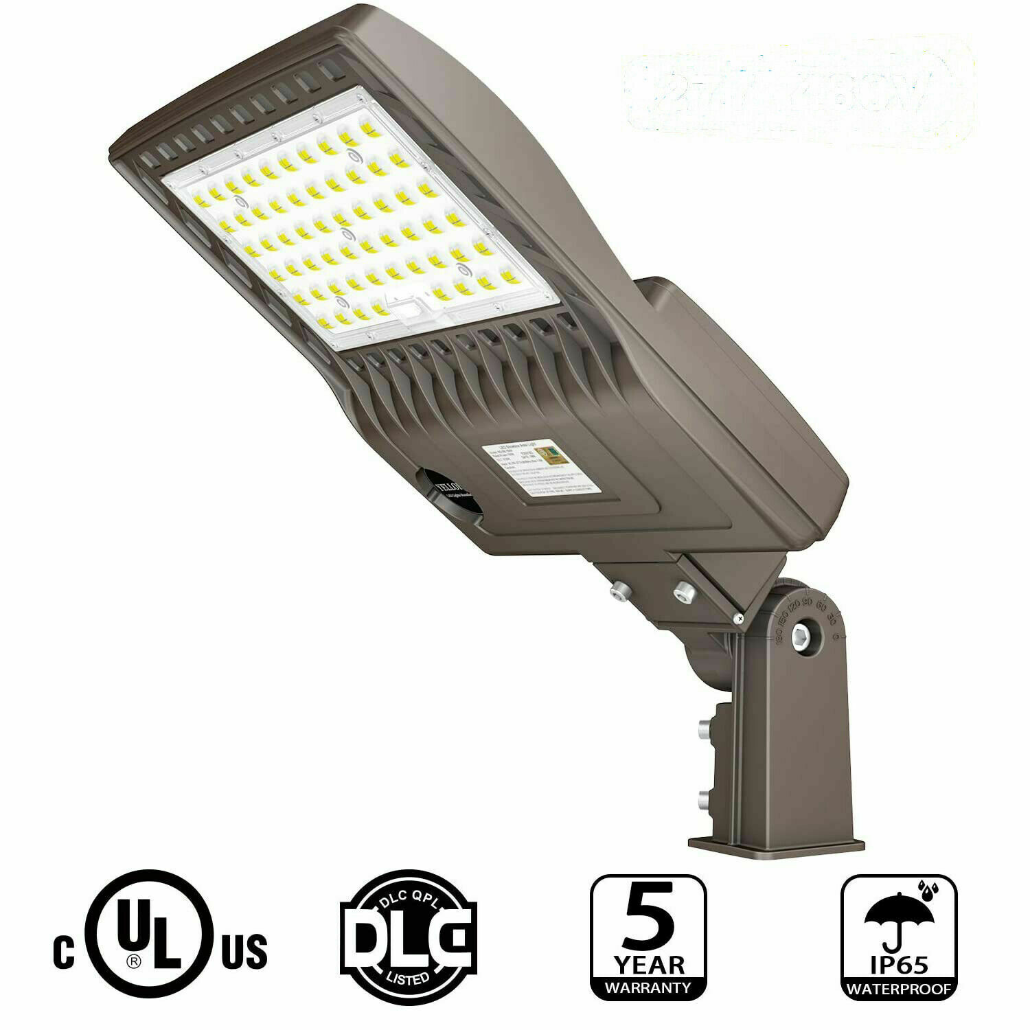 150W 300W LED Parking Lot Lights Street Light Shoebox Pole Light Fixture 5000K - Picture 13 of 16