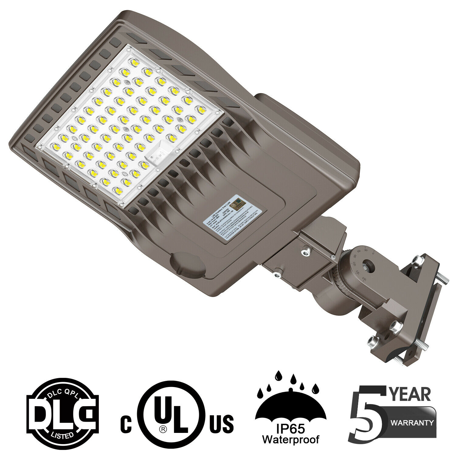150W 300W LED Parking Lot Lights Street Light Shoebox Pole Light Fixture 5000K - Picture 15 of 16
