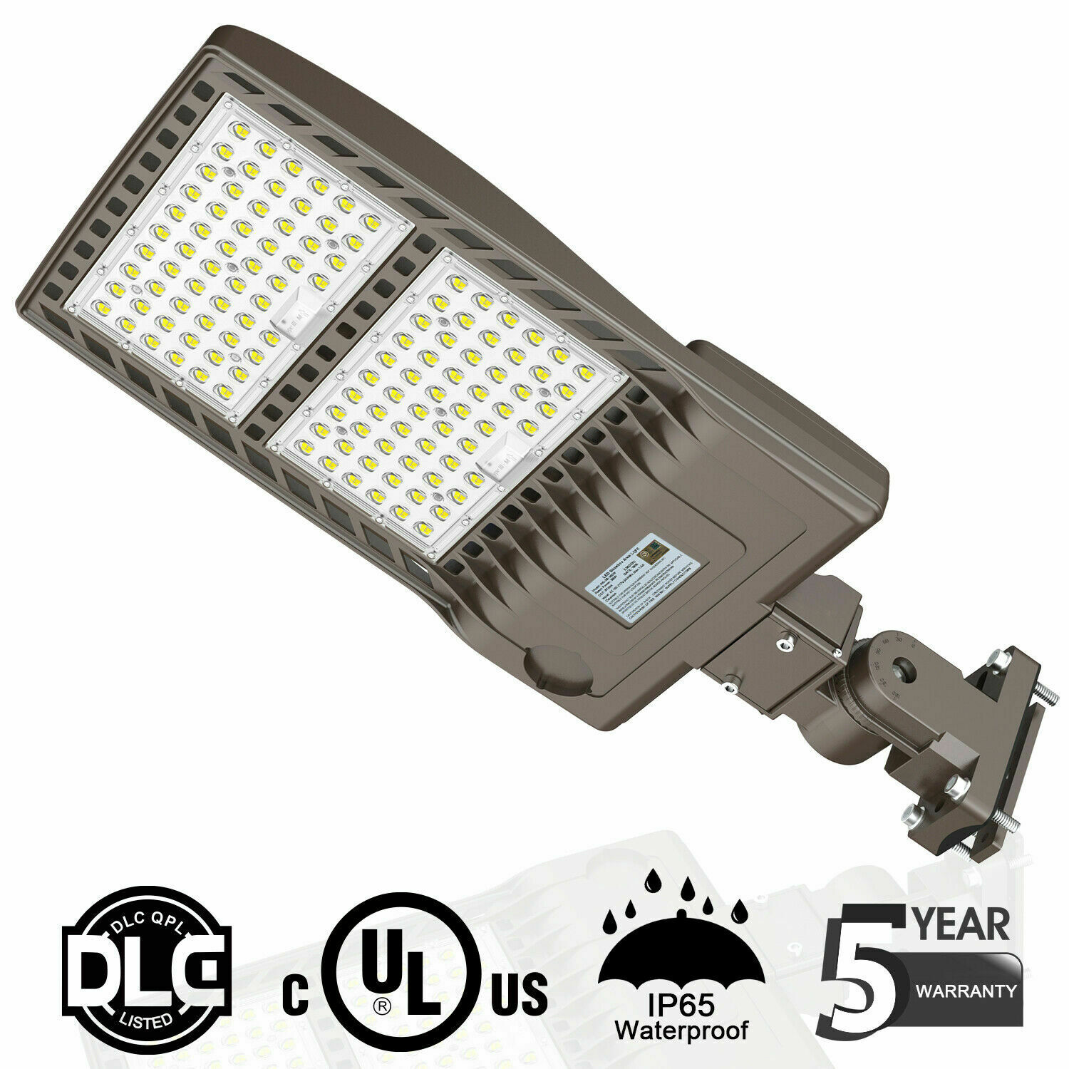 150W 300W LED Parking Lot Lights Street Light Shoebox Pole Light Fixture 5000K - Picture 16 of 16