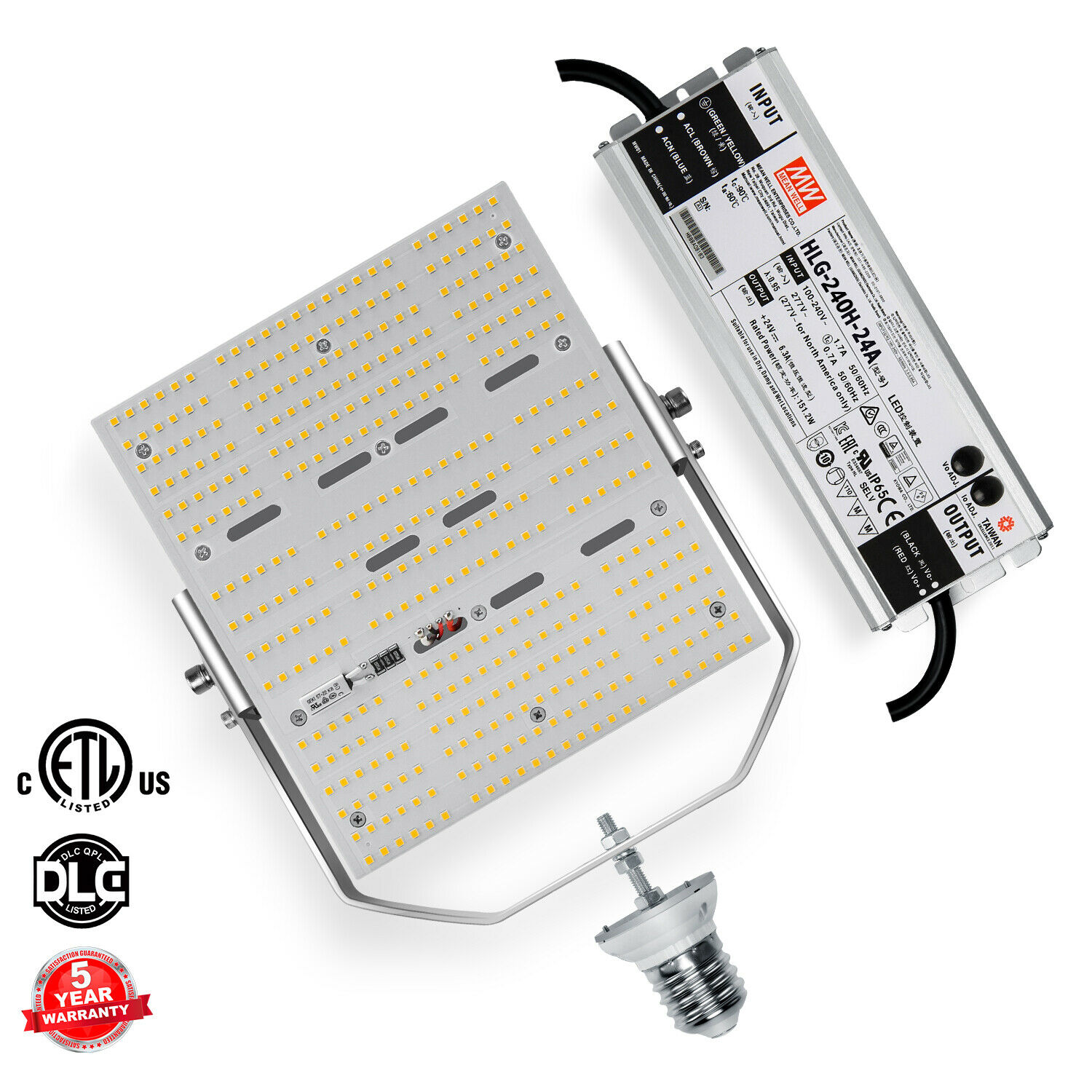 ETL DLC 300W Shoebox LED Retrofit Kits E39 Mogul Base LED Parking Lot Area Light - Picture 15 of 22