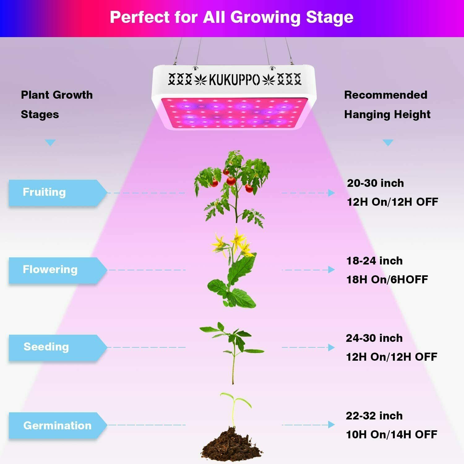 Plant Grow Light Color Chart