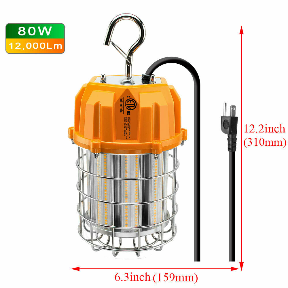 80W 100W 125W 150W LED Temporary Work Light Portable Construction High Bay Light