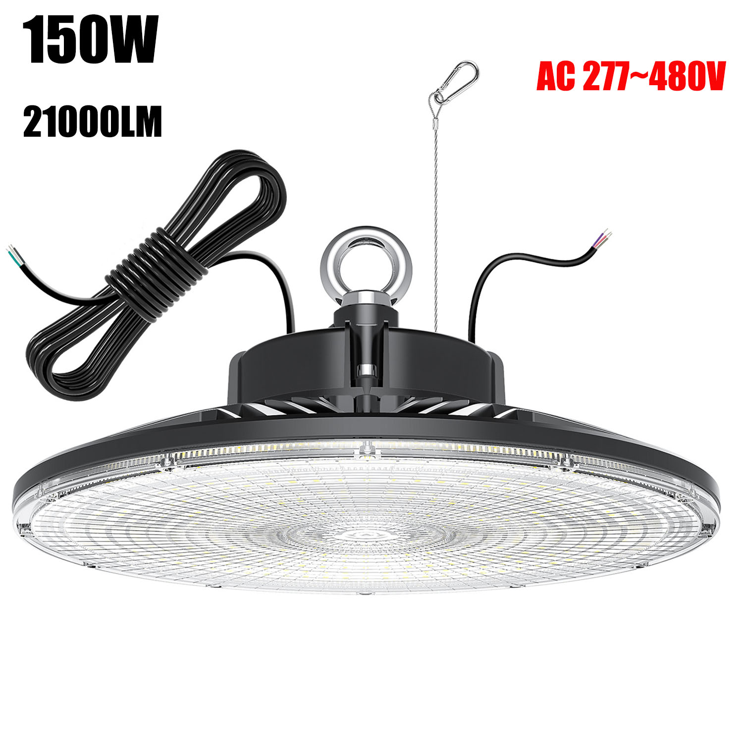 LED UFO High Bay Light 150W 200W 240W Dimmable Warehouse Factory Lamp AC277~480V