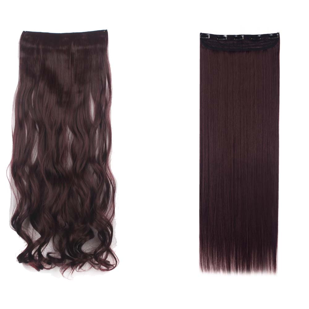 Straight Curly Clip In on Hair Extensions Clip In One Piece Half Head  Hairpieces