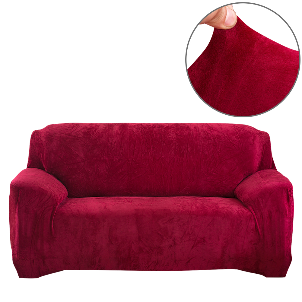 Details about   Universal 1/2/3/4/5 Seater Thick Plush Velvet Couch Stretch Sofa Cover Slipcover 