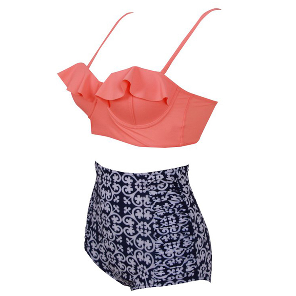 Women's High Waist Bikini Set Push Up Padded Top Bathing Swimsuit US Plus Size - Picture 15 of 41