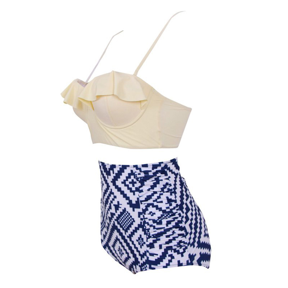 Women's High Waist Bikini Set Push Up Padded Top Bathing Swimsuit US Plus Size - Picture 27 of 41
