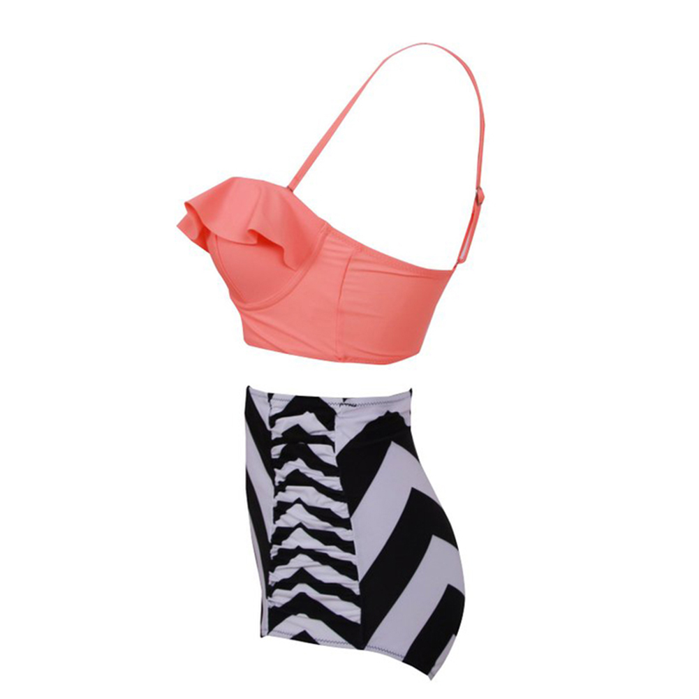 Women's High Waist Bikini Set Push Up Padded Top Bathing Swimsuit US Plus Size - Picture 33 of 41