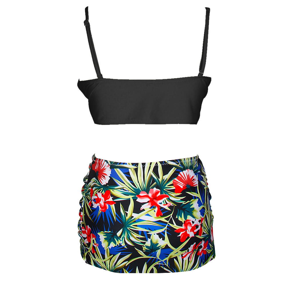 Women's High Waist Bikini Set Push Up Padded Top Bathing Swimsuit US Plus Size - Picture 41 of 41