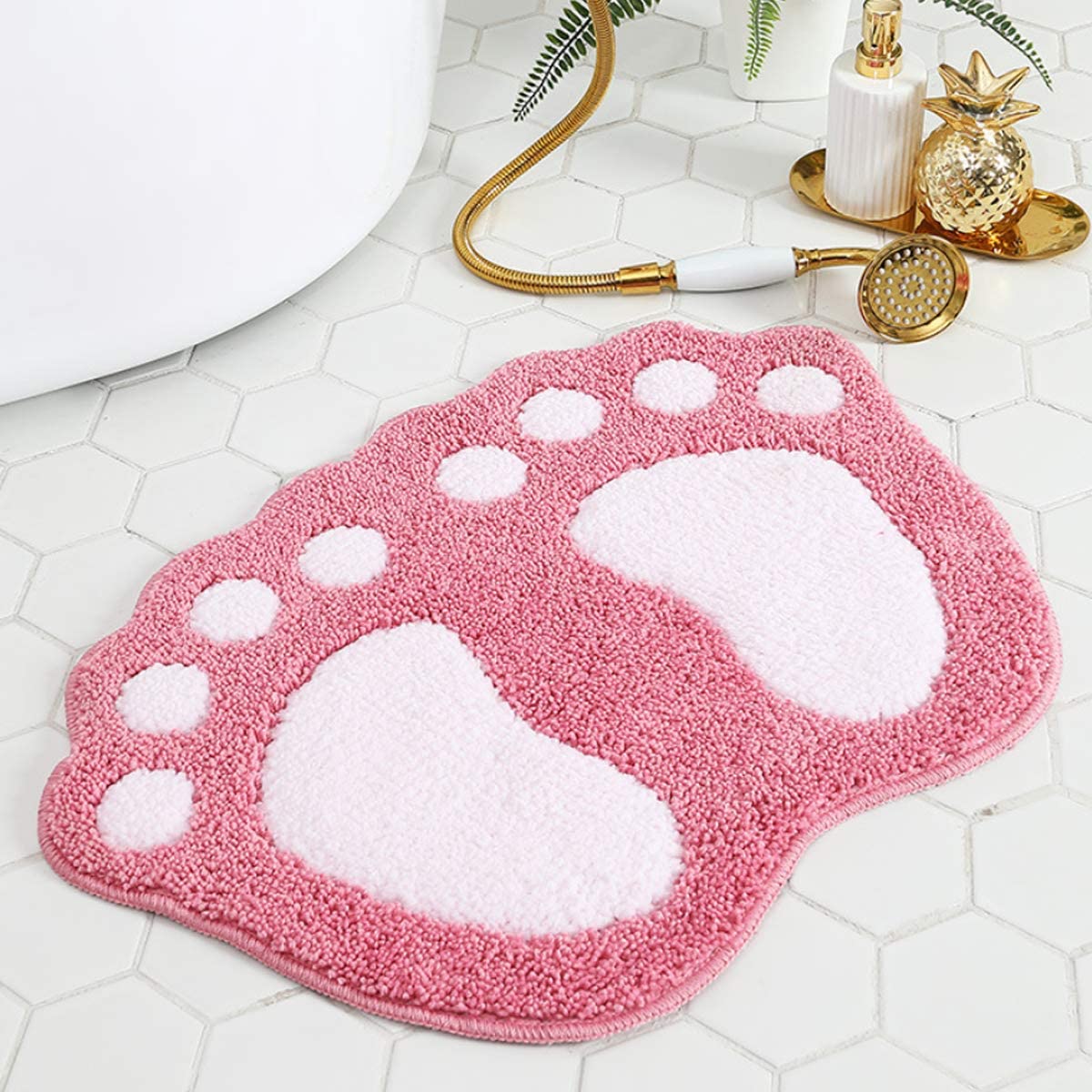 Non-Slip Cute Big Feet Carpet Bath Mat Absorbent Bathroom Rug Floor Mats Doormat - Picture 14 of 48